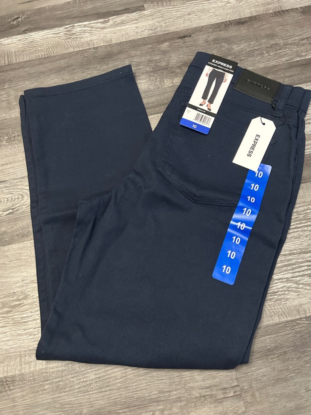 Express Navy Stretch Ankle Pants